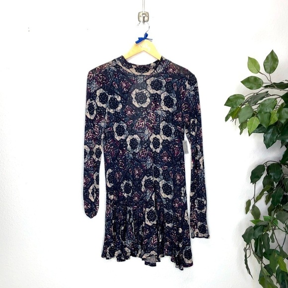 NWT Free People Open Back Long Sleeve Dress - Picture 1 of 7